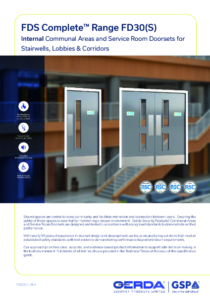 Complete Range Internal Communal Areas and Service Room Doorsets FD30(S)