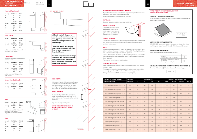 Specification Guide - Slimline Flush Fix Pipe