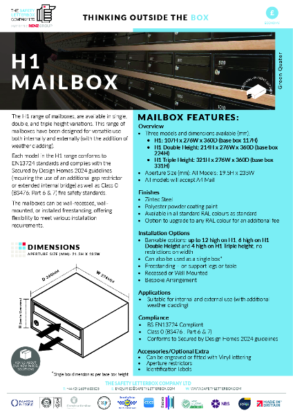H1 Mailbox Datasheet