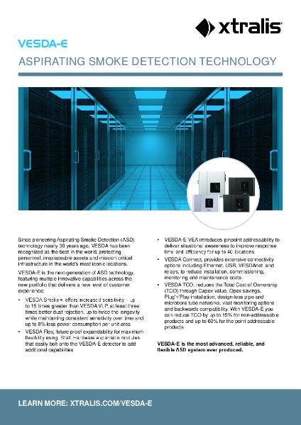 XTRALIS VESDA-E Product Brochure