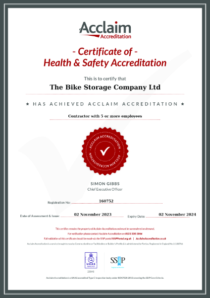 Certificate of Health & Safety Accreditation