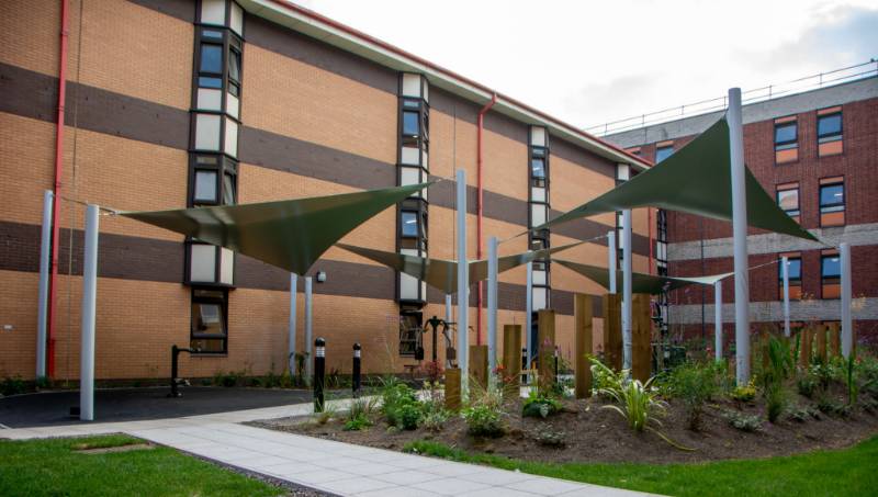 Rotherham General Hospital in Yorkshire Adds Four Shade Sails to its Facilities