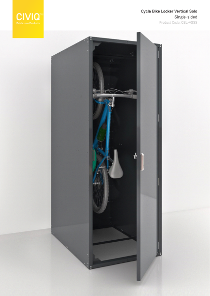 Cycla Bike Locker Vertical Solo Single-Sided