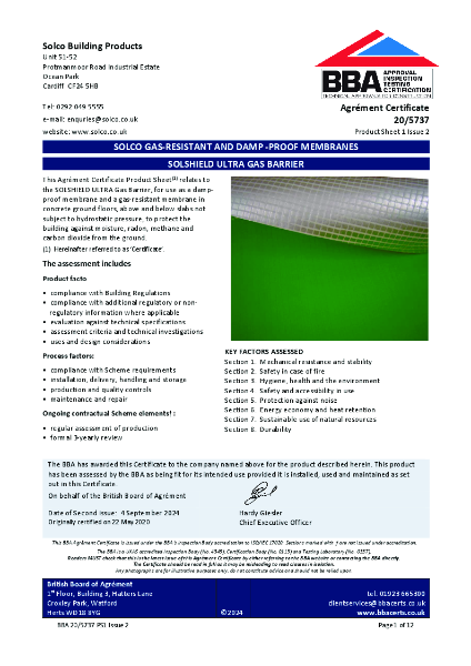 BBA Agrément Certificate