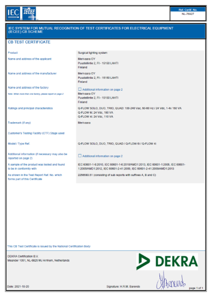 IEC Scheme for Mutual Recognition of Test Certificates for Electrical ...