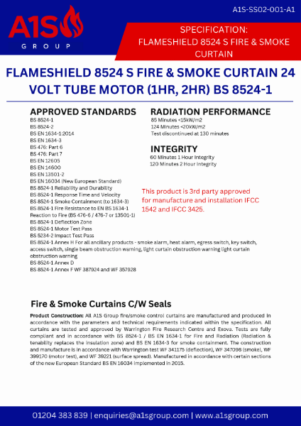 A1S Group Specification Sheet: Flameshield 8524 S