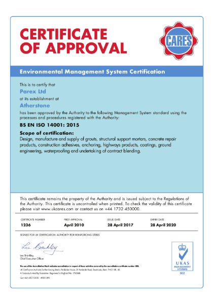 ISO 14001:2015 Certificate