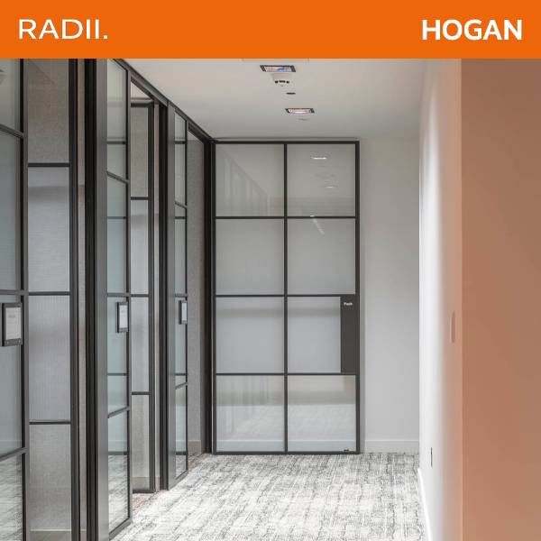 Hogan Framed Pivoting Acoustic Glass Door
