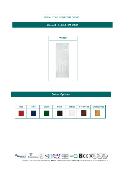 EN1634 - Ei30Sa Fire Door