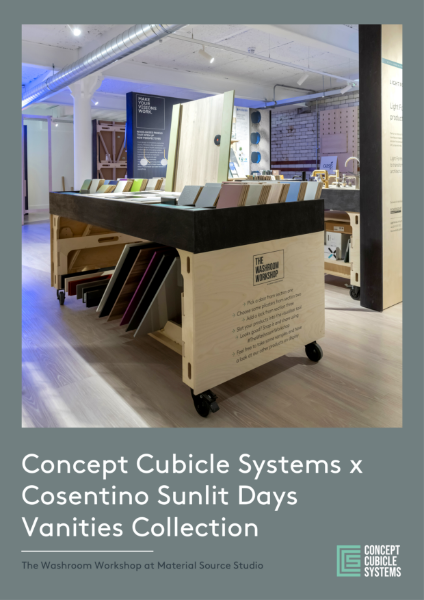 Concept Cubicle Systems x Cosentino Sunlit Days Vanities Collection