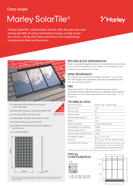 Marley SolarTile® - Solar Data Sheet