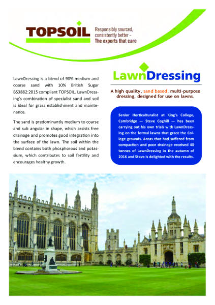 LawnDressing Product Information Sheet