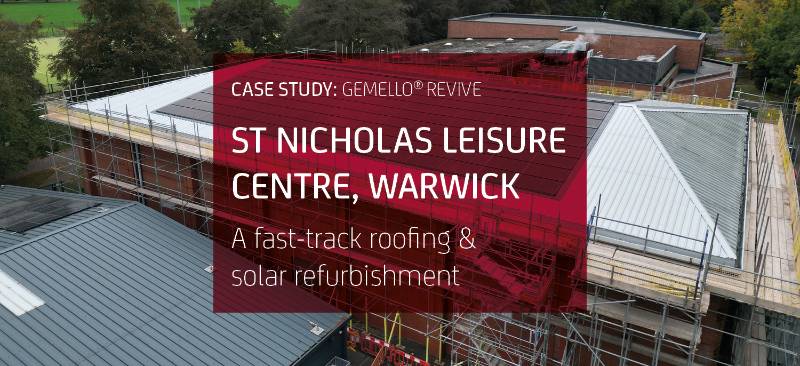 St Nicholas Leisure Centre, Warwick – Gemello® Revive & Integrated Solar Installation