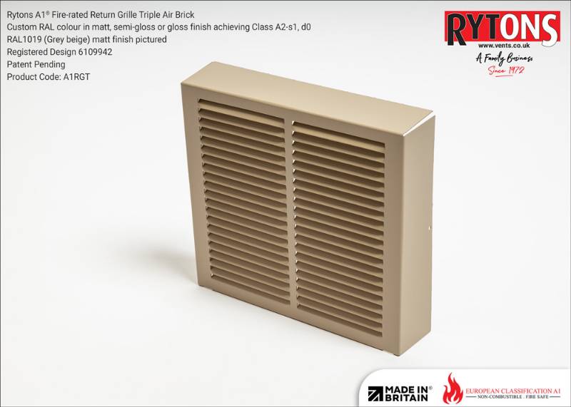 Rytons A1® Fire-rated Metal Triple Air Bricks