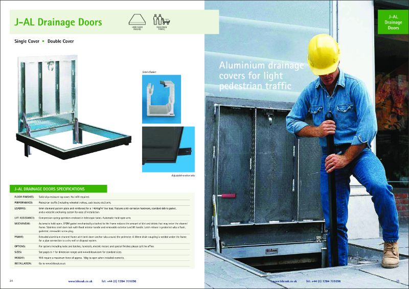 TYPE J-AL/JD-AL 300PSF Floor Access Door with Drainage