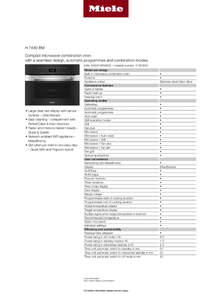 H 7440 BM Product Data Sheet
