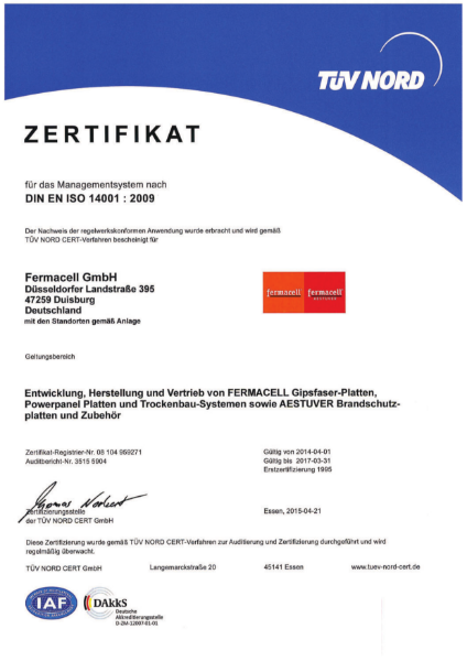 ISO 14001:2004 Certificate