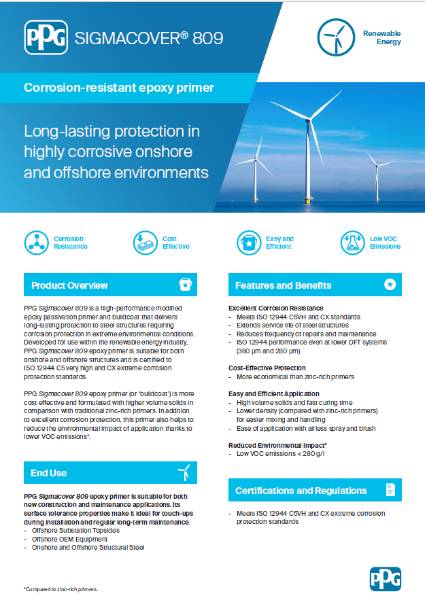 Sigmacover 809 Information Sheet