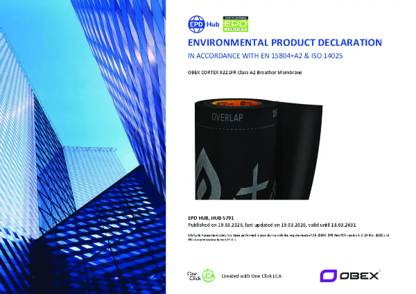 OBEX CORTEX 0221FR Breather Membrane - EPD