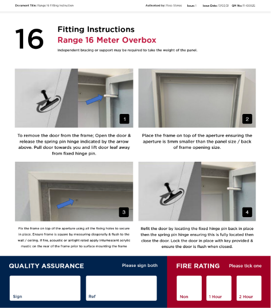 Fitting Instructions - Meter Over Box