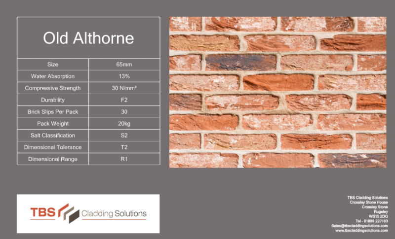 Product Data Sheet Old Althorne Brick Slip