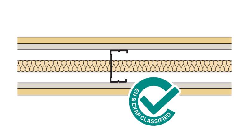 Siniat Single Frame Metal Stud Partition CS70R-15Un12St-25G