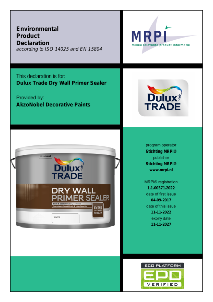 Dulux Trade Drywall Primer Sealer EPD