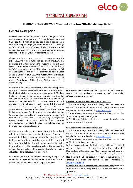 Technical Submission - THISION L PLUS 200