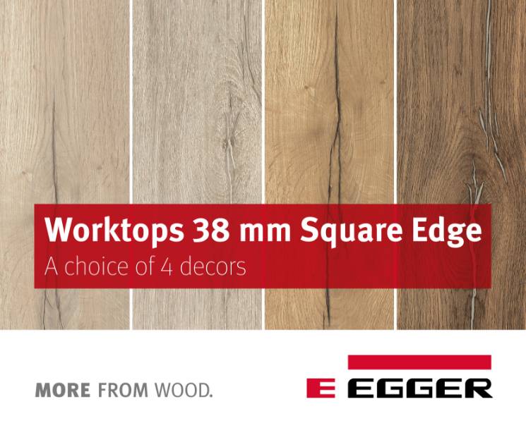 EGGER Worktops 38mm Square-edged