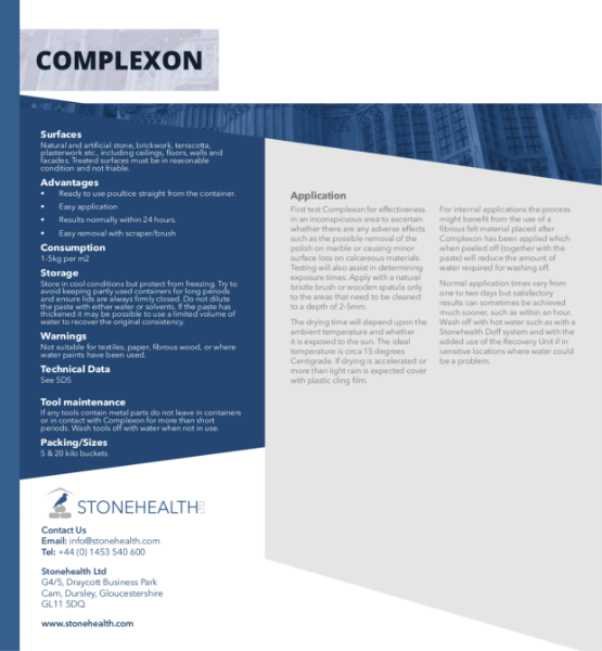 Complexon Insert Sheet