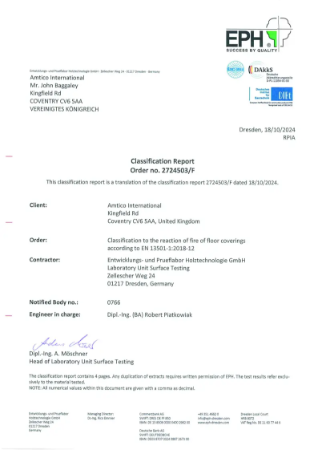 EPH Test Certificate