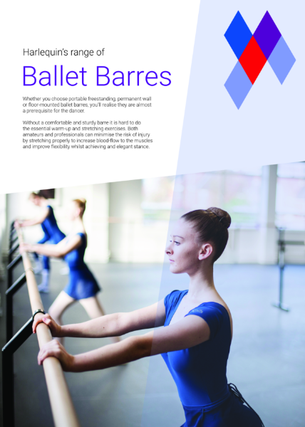 Range of freestanding and wall-mounted ballet barres