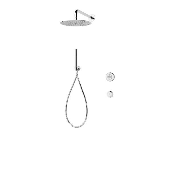 Incite Divert Concealed Hand Shower with Wall Fixed Heads with Remote HP/Combi or Remote GP