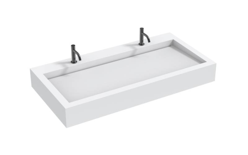 Monolith L Series - 600mm depth - Wall-mounted Monolithic Washbasins