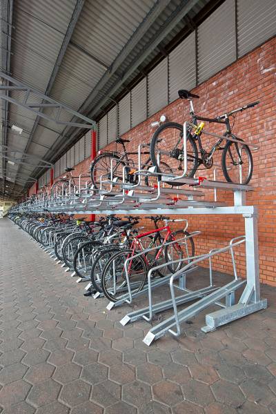 Two-Tier Cycle Racks for Network Rail, London