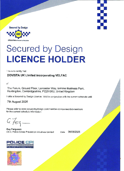 Secured by Design certificate