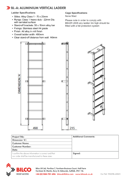 INFORMATION REQUEST SHEET - ALUMINIUM