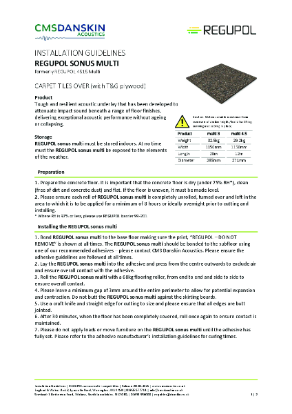 REGUPOL sonus multi (4515 Multi) Carpet Tiles - IG-en-UK Release 30 10 2025