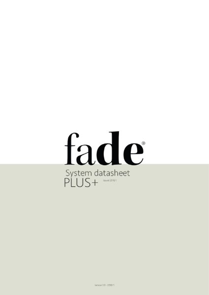 Fade Acoustic Plaster Specification Sheet