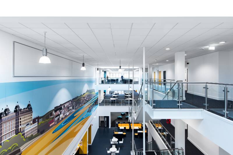 Rockfon ceiling solutions for work, rest and play