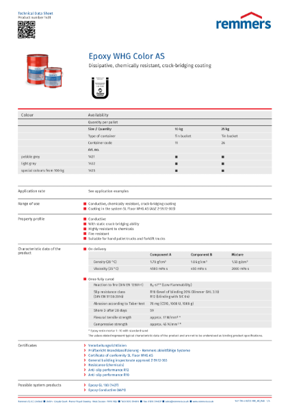 Technical Data Sheet - Epoxy WHG Color AS