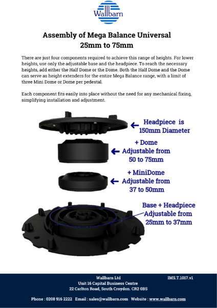 Datasheet - Mini Mega Balance 25 to 75mm Assembly Instructions