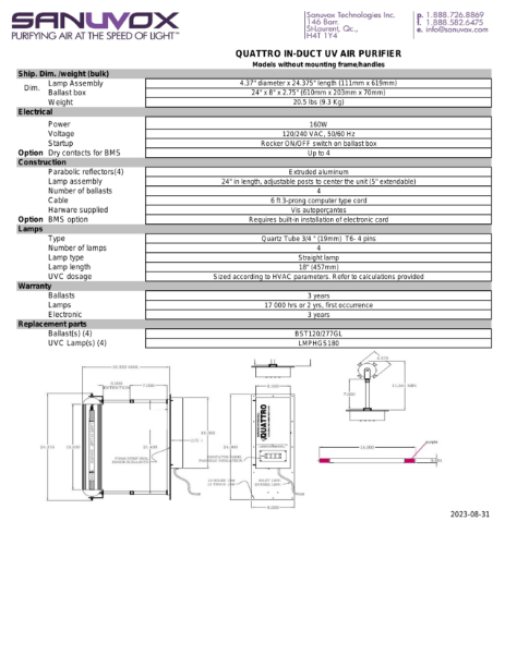 SpecSheet for QUATTRO (EN)