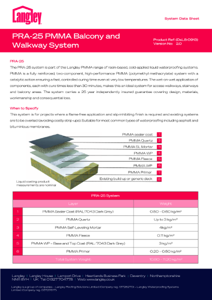 PRA-25 System Data Sheet