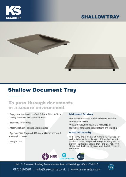 Shallow Document Tray