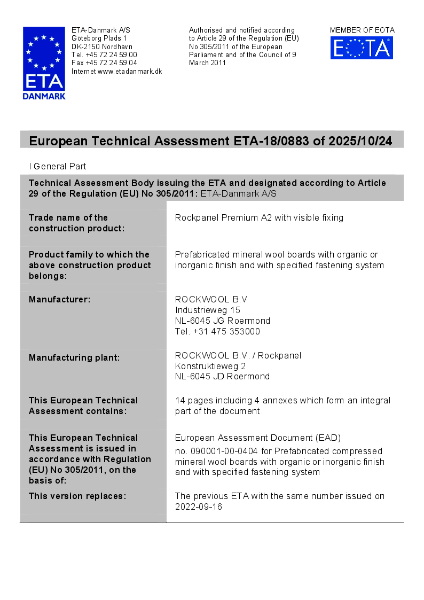 European Technical Approval (ETA)