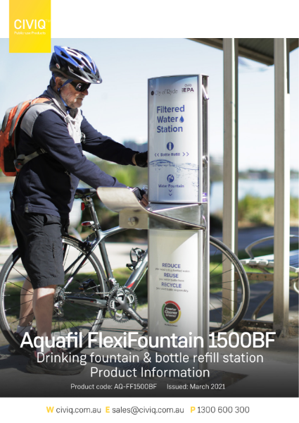 Aquafil® FlexiFountain 1500BF Drinking Fountain and Bottle Refill Station