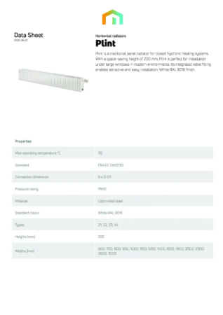 Datasheet Plint (CV-200mm)