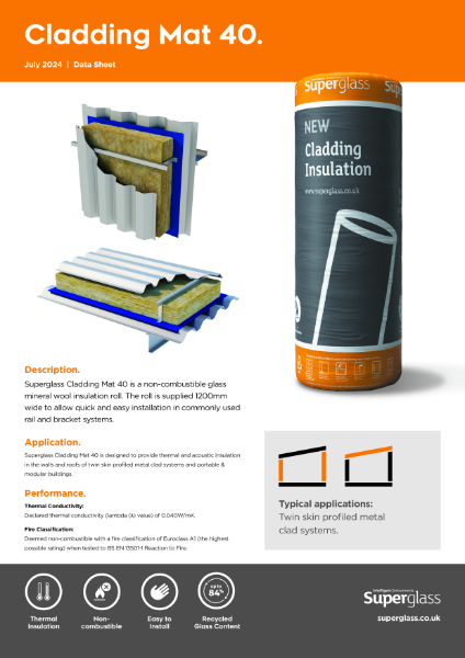 Superglass Cladding Mat 40 - Datasheet