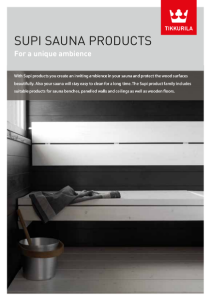 Supi Sauna Finish (Saunasuoja) Brochure | NBS Source